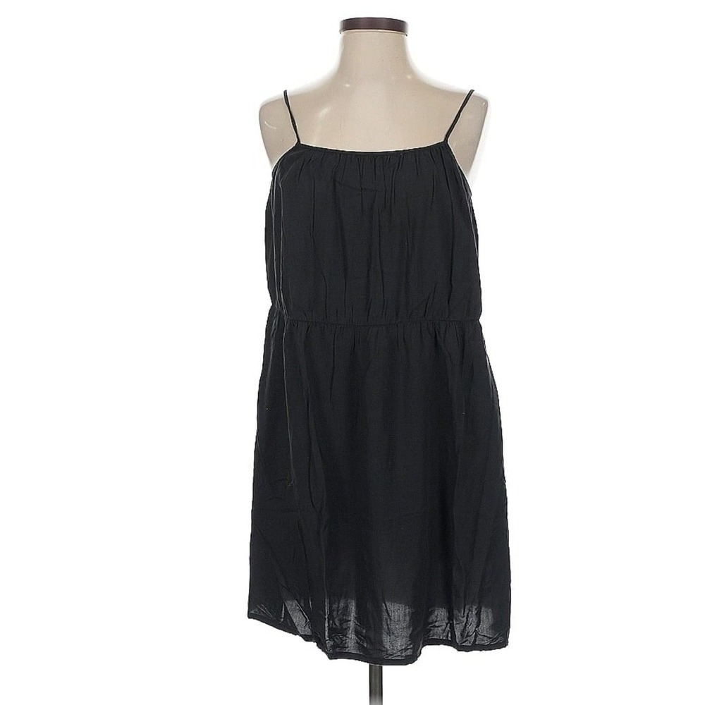 Brochu Walker Black Slip Dress S 100% Viscose Silk Lined Midi Adjustable - Picture 2 of 10